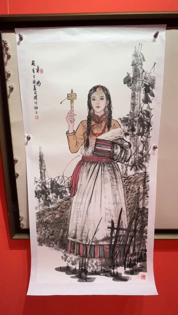 【闪购商品】绘画贺润川-8平尺-国画作品 红