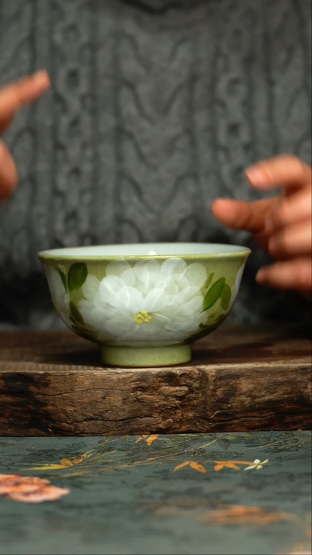 【闪购商品】杯釉下彩手工手绘同款陶器