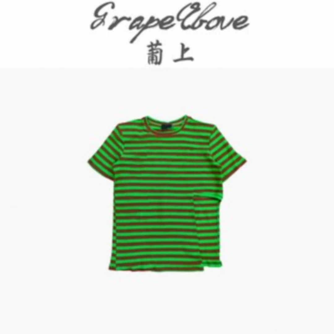 【伊人风尚服饰推荐】2024春季新款休闲时尚条纹短袖T恤2692