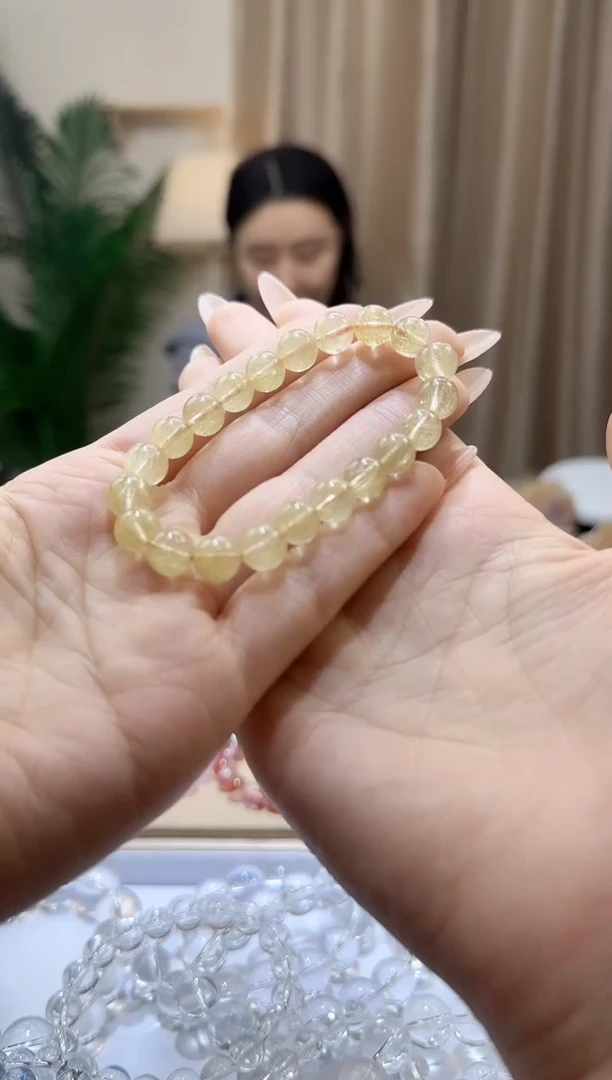 发晶手链未镶嵌天然满发金发晶8.5+【多样性发其一】