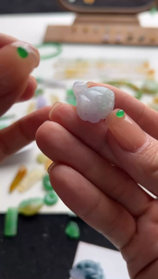 定制翡翠未镶嵌春彩莲1号260+26-lqy175