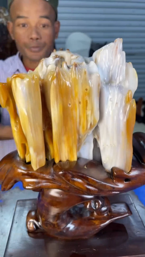 未镶嵌摆件硅化玉39