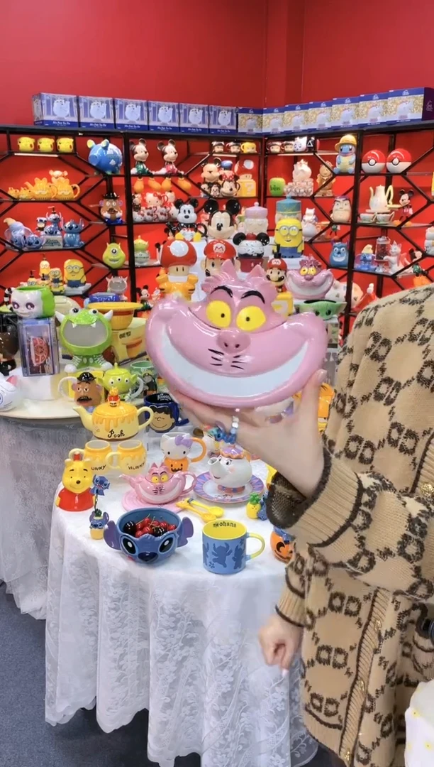 【闪购商品】.@@柴郡猫陶瓷储物罐（小