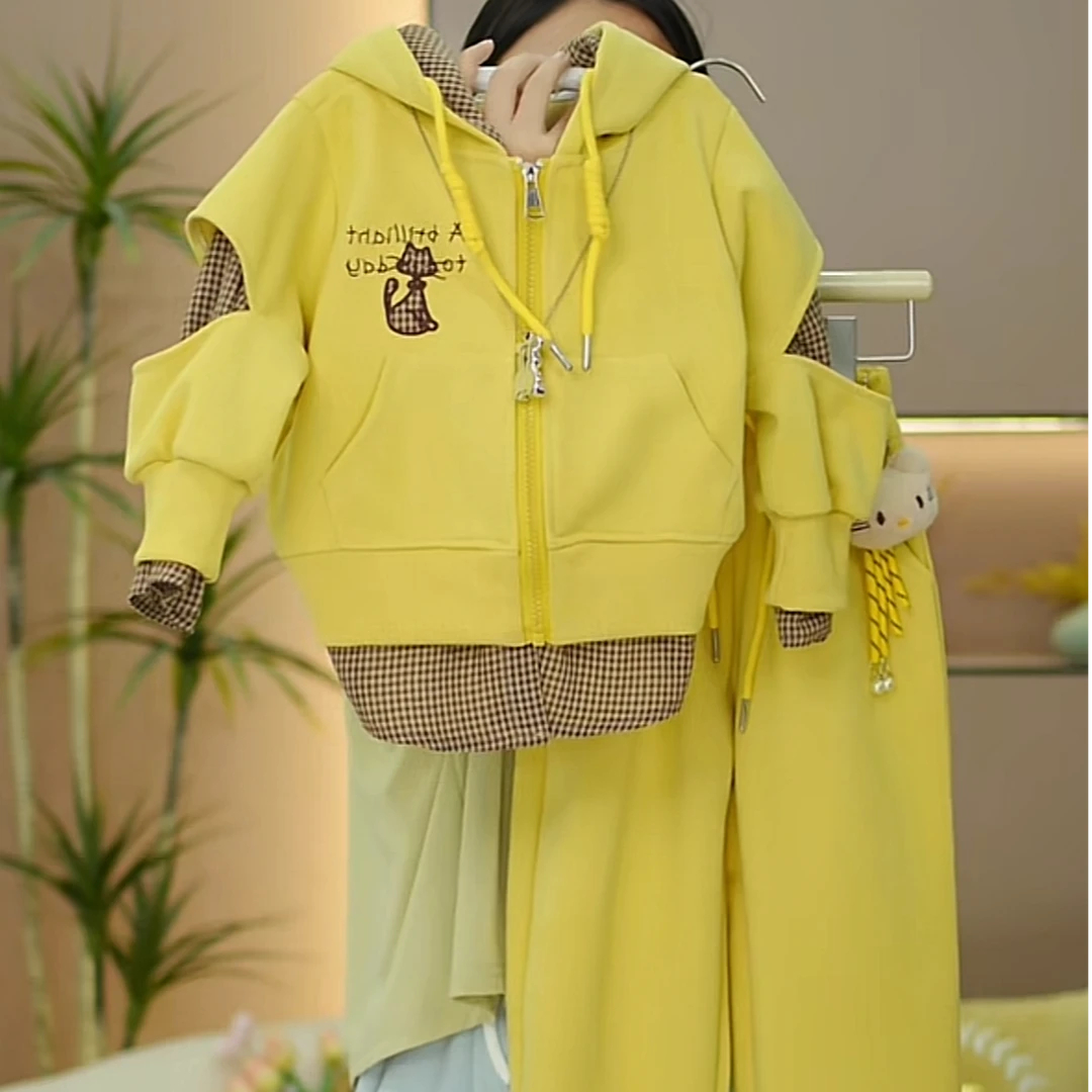 逗小铺【七尚】秋款女童套装洋气新款穿搭春秋款时尚运动套装Q127