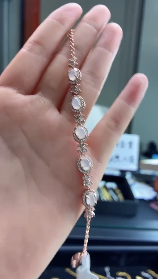 银S925镶嵌手链翡翠1111111