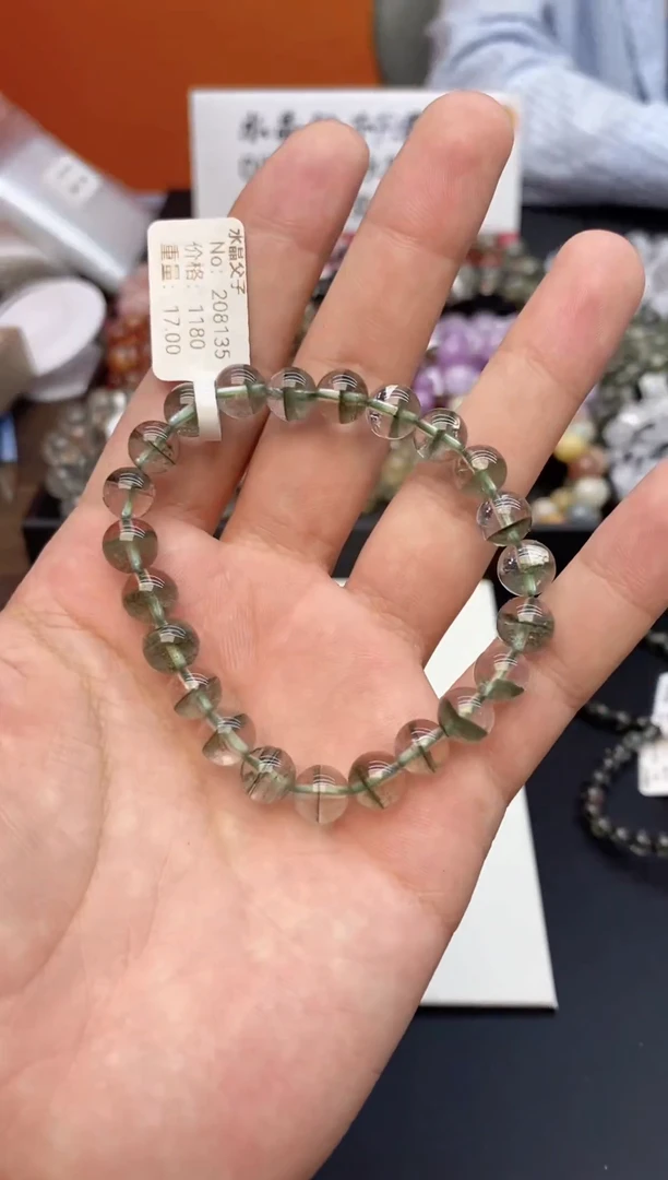 水晶手链未镶嵌16 绿幽灵 8mm