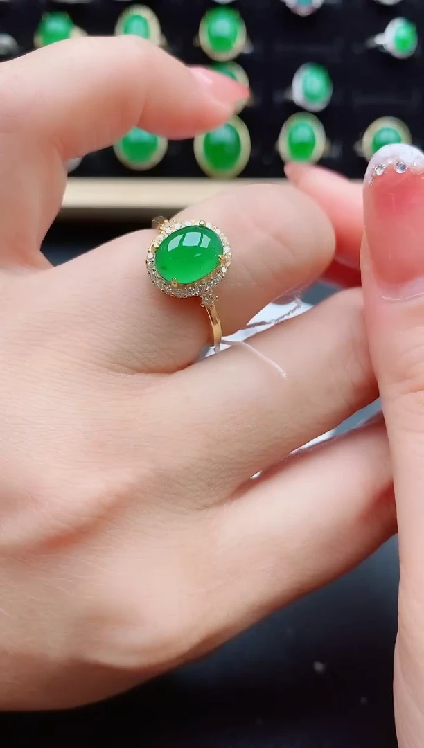 【闪购商品】翡翠戒指银S925镶嵌353656