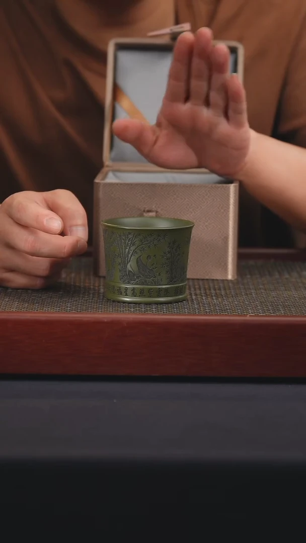 紫砂茶宠宜兴原矿紫砂杯