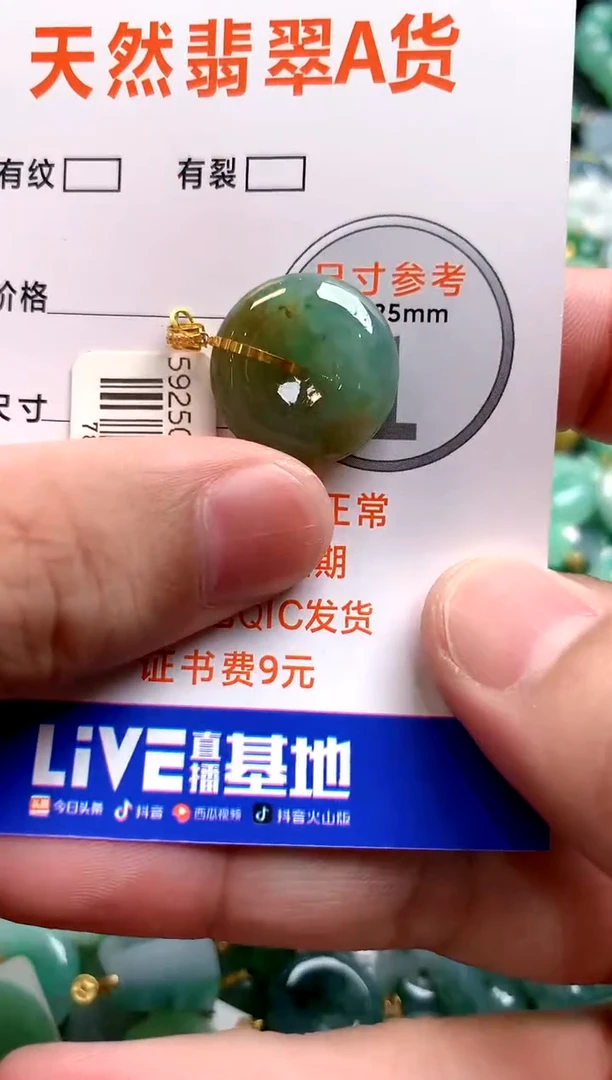 颈饰18K金镶嵌翡翠0483385551
