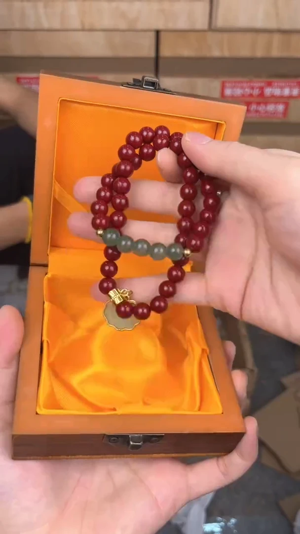 品茗文玩阁如意金锁双圈链接@@SP249