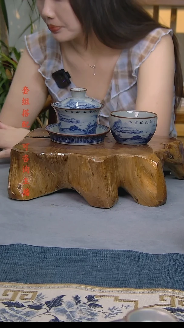 简装家用款2件套 老陶泥开片纹陶瓷茶具