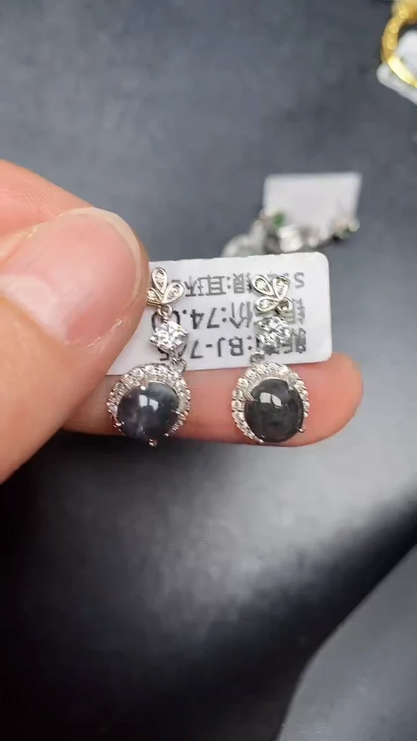 银S925镶嵌戒指翡翠2560