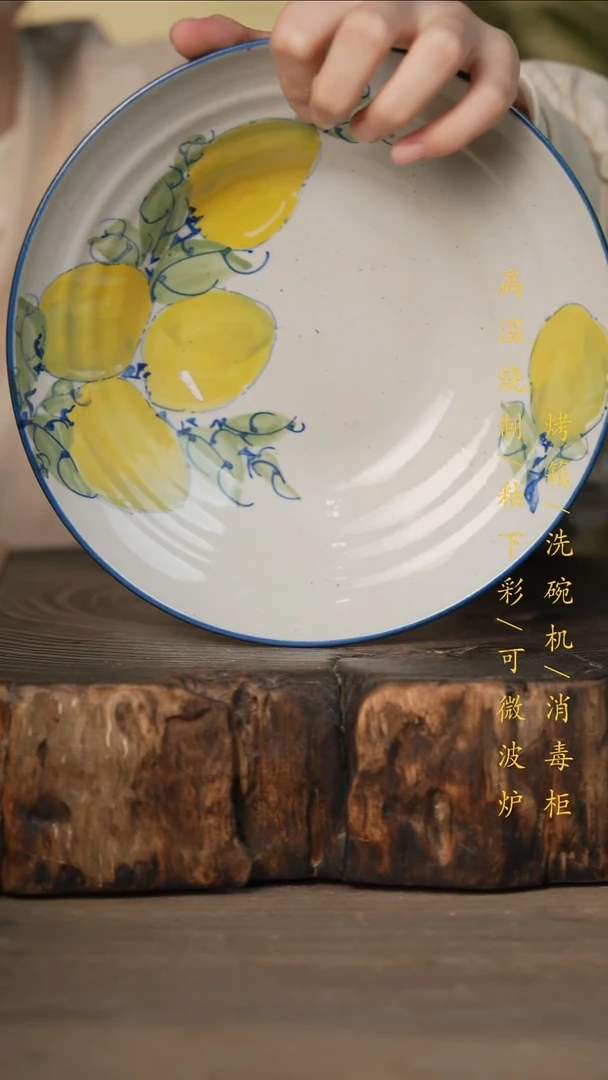 瓷片景德镇高温釉下彩可微波烤箱洗碗机
