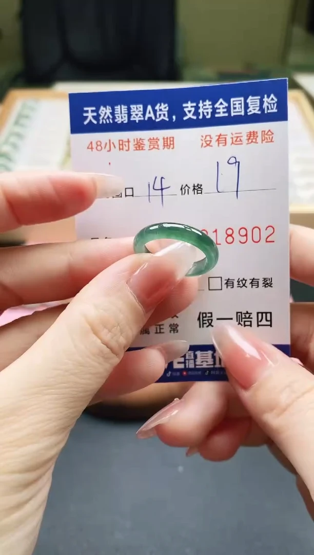 未镶嵌戒指翡翠天然A货翡翠戒圈8902