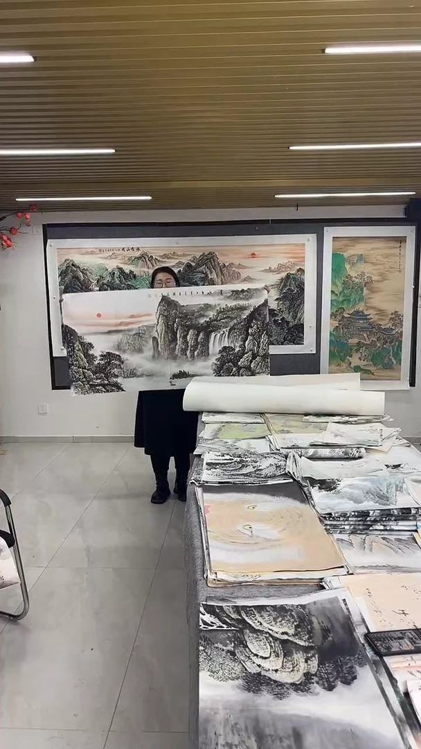 国画丹青专属福利-四尺整张李胜华带证书