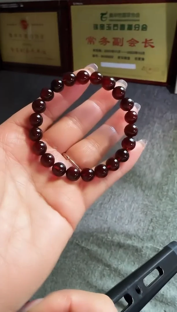 手链琥珀未镶嵌米*米#17缅甸琥珀血珀手串8mm