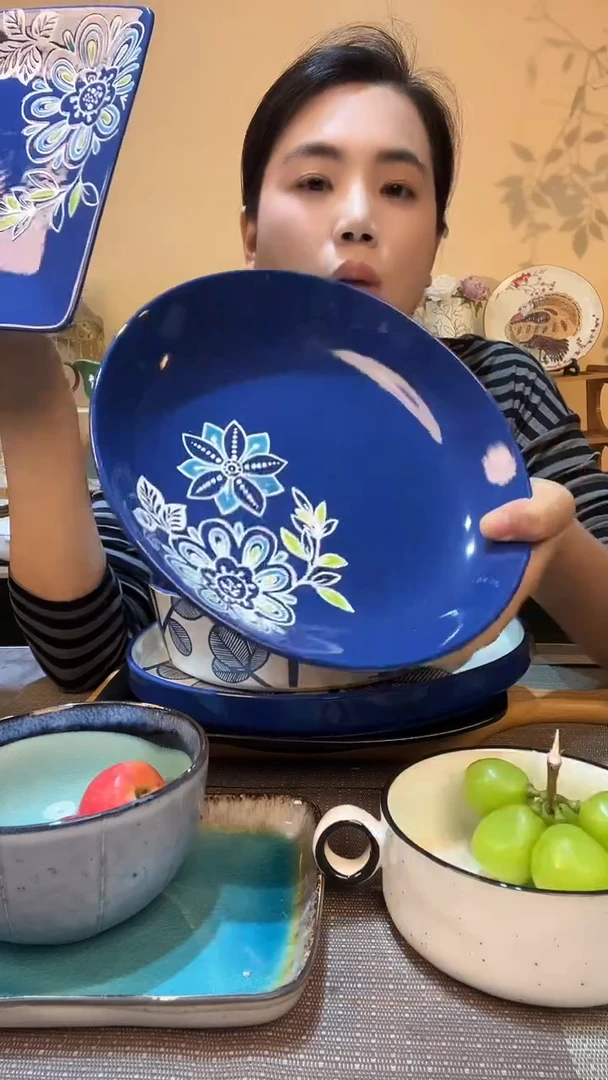 瓷片9英寸深盘 微瑕介意勿拍