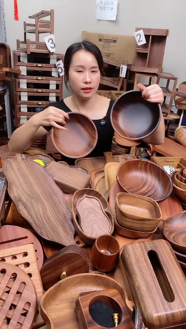 木 南美胡桃木碗20*7cm   内销   深色
