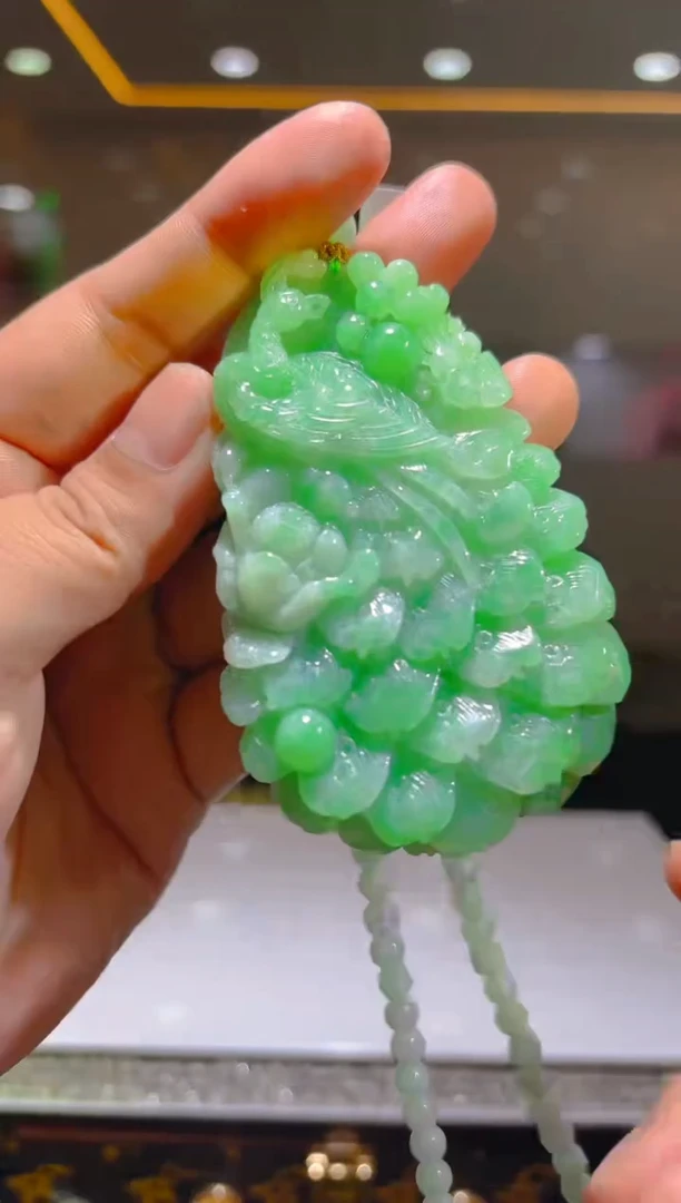 未镶嵌定制翡翠19/1006/L/发其一件/凤