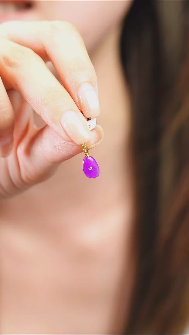 苏纪石（舒俱来）18K金镶嵌吊坠(不含链)小*象22