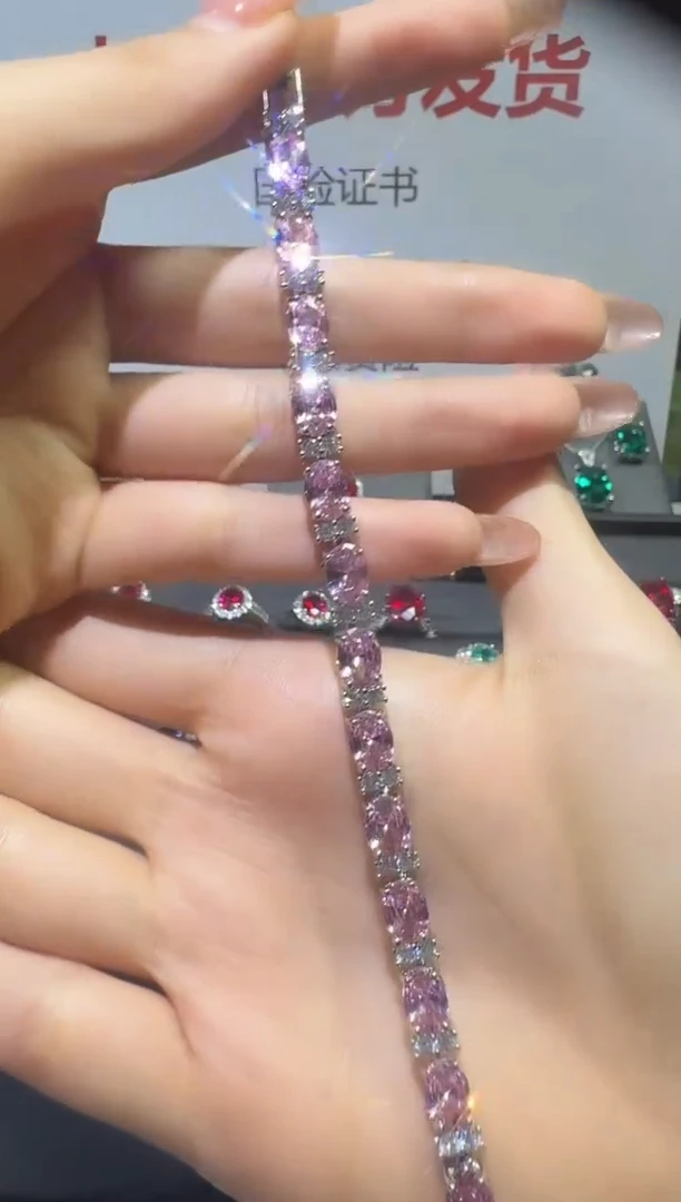 手链蓝宝石18K金镶嵌1