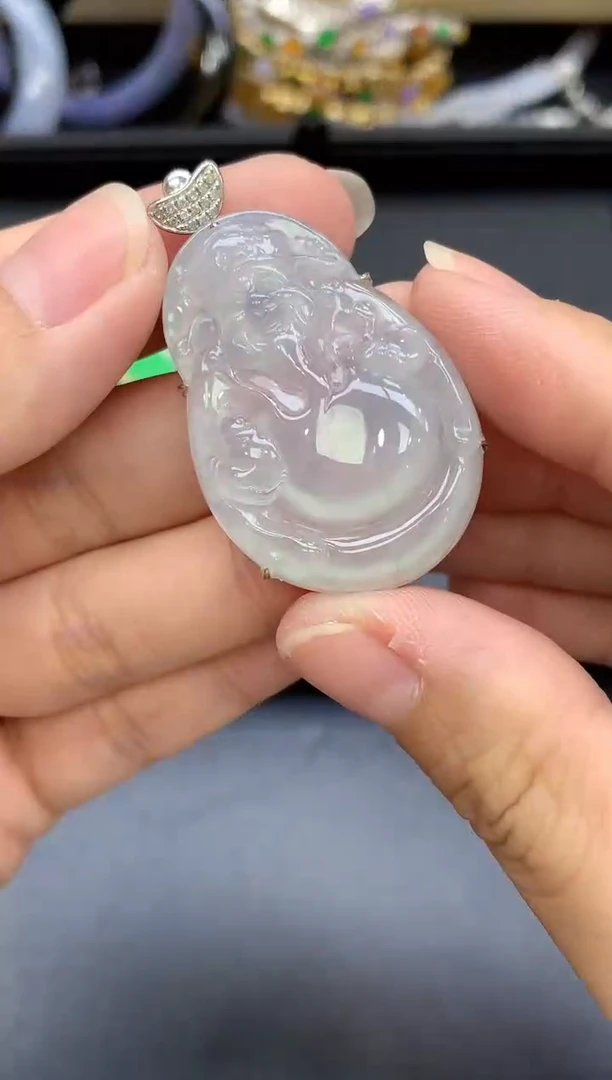 颈饰18K金镶嵌翡翠用****8459-中国好珍宝