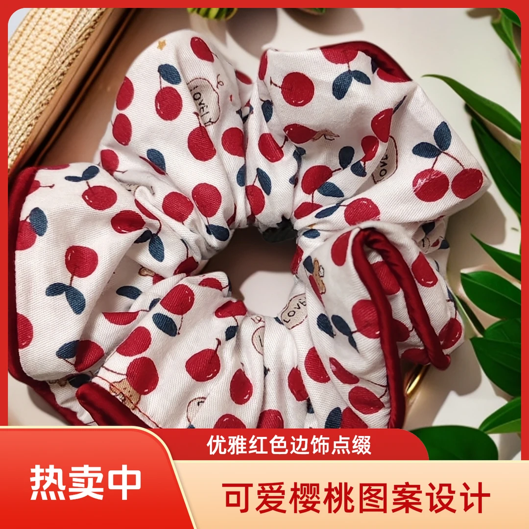 通用原创设计甜美风日韩发圈头绳ins飘带气质皮筋韩系甜辣千金风