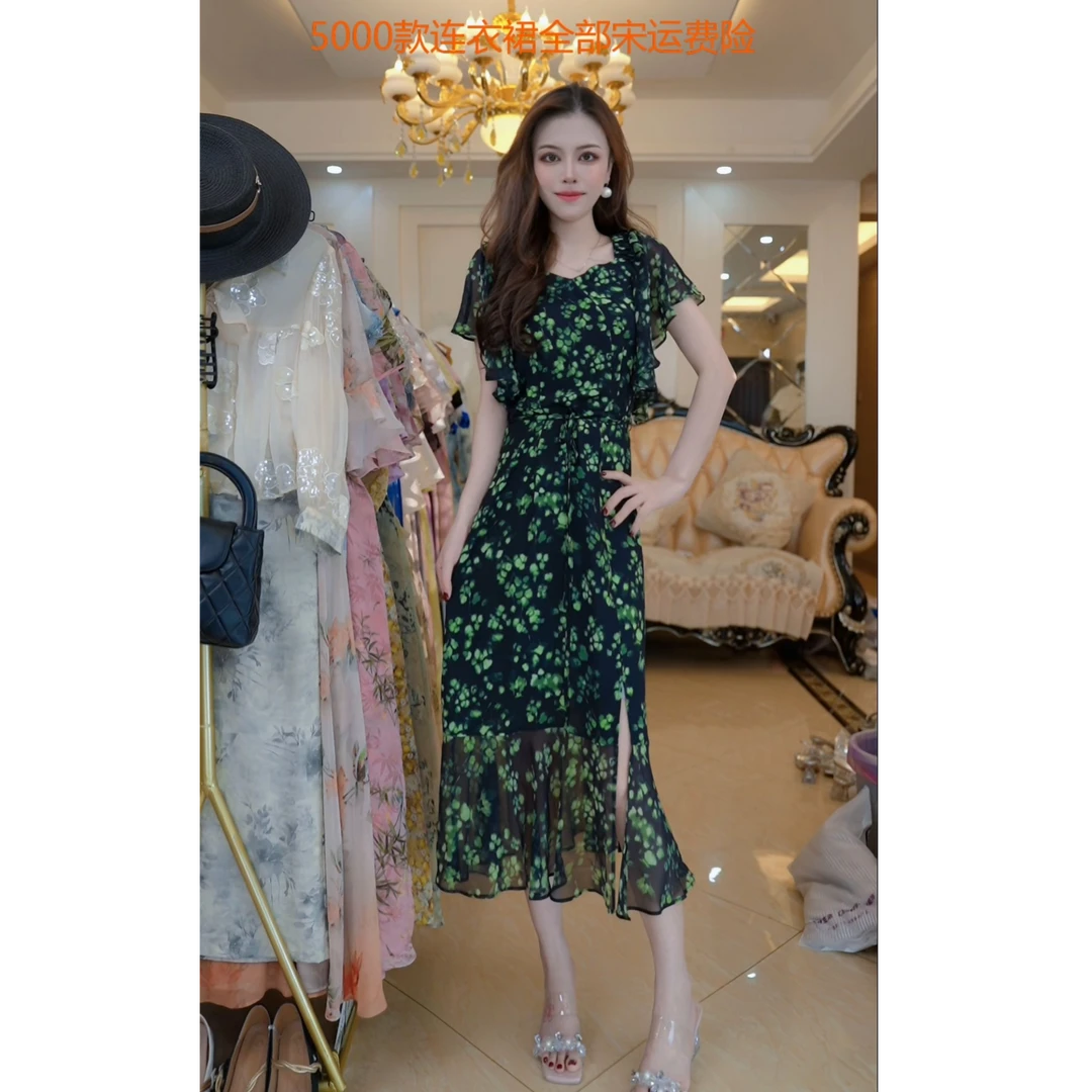 连衣裙2025夏季新款轻奢法式女装时尚气质 A46059