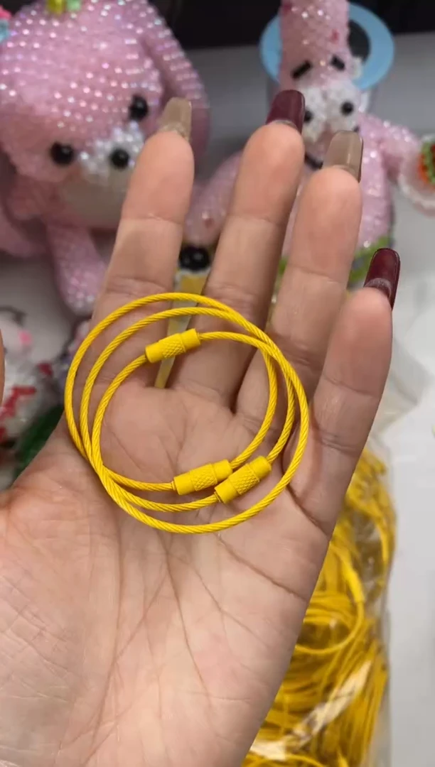 玻璃2977-书环扣-黄色-20个装
