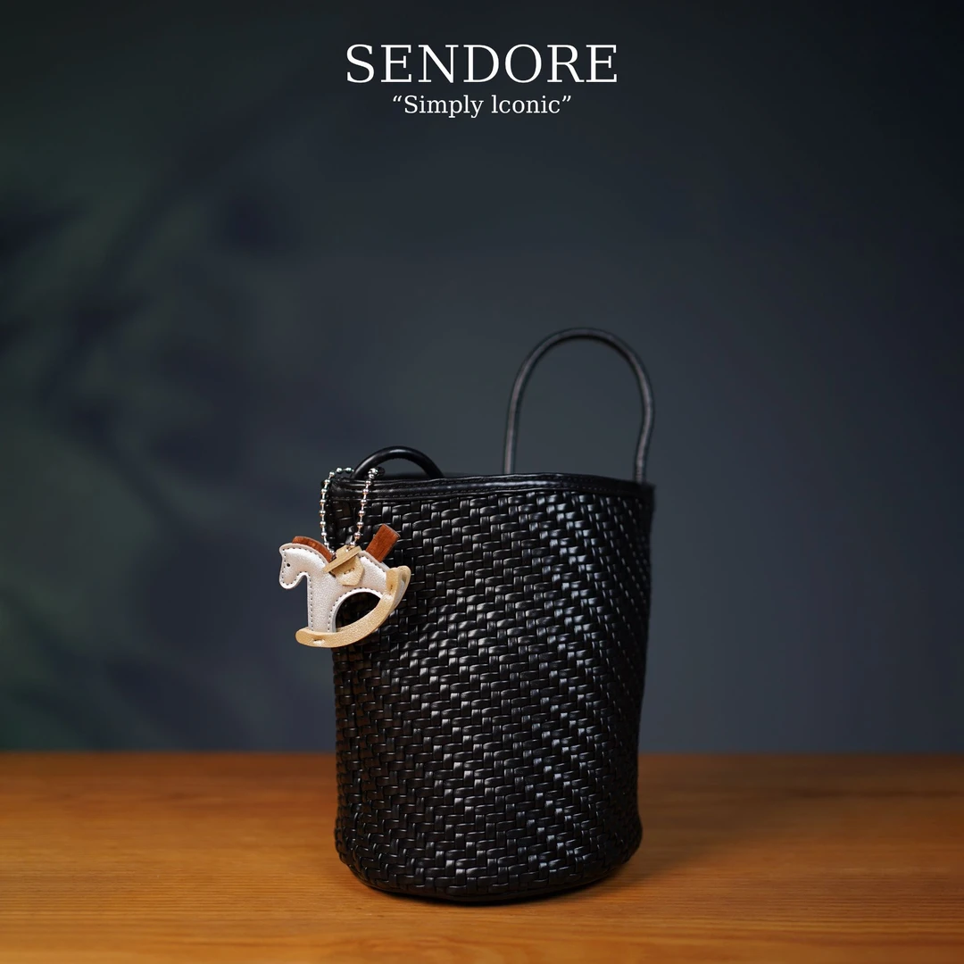 SENDORE 森岛/水桶包 手工编制小众时尚百搭简约潮流水桶包