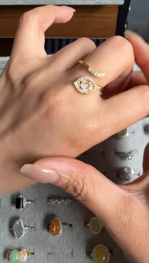 银S925镶嵌戒指翡翠65