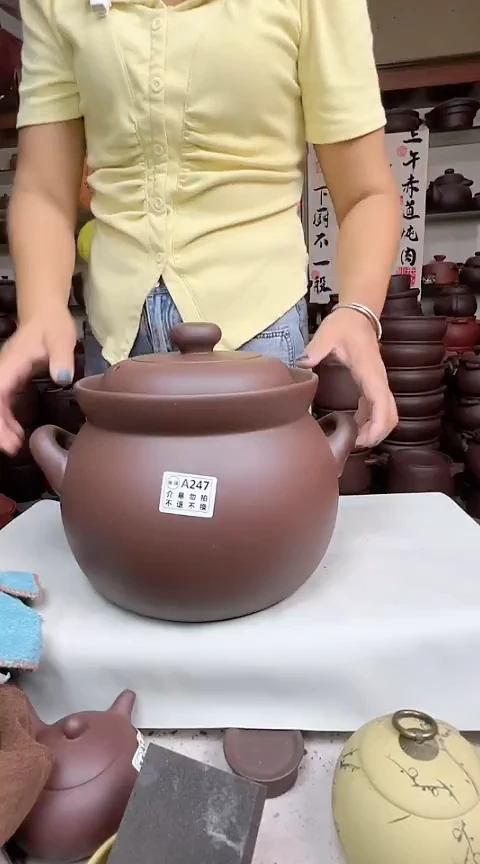 宜兴紫砂微瑕7升大肚煲A247