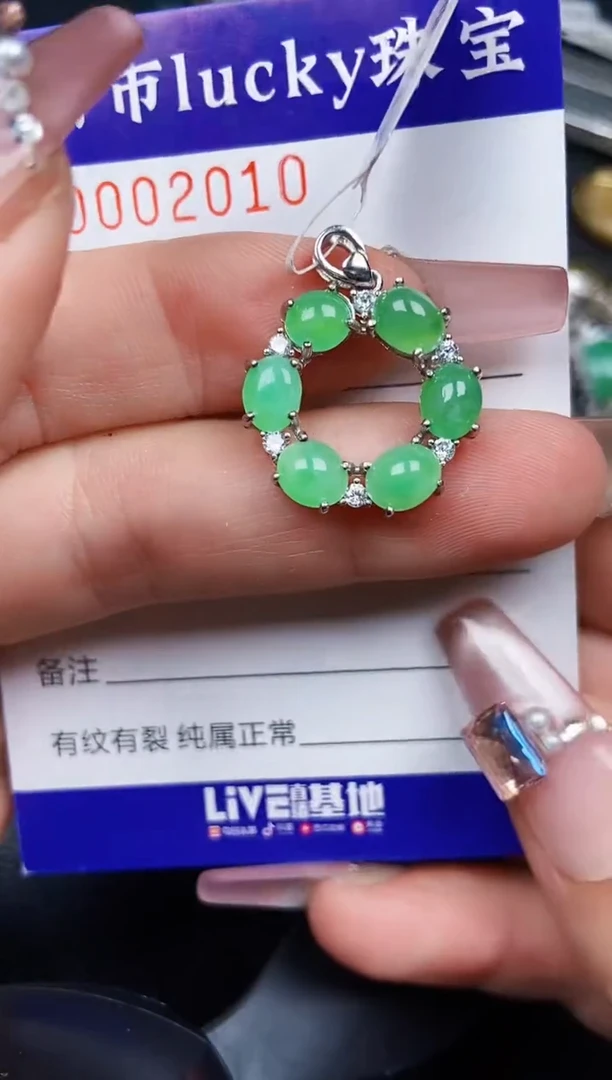 翡翠银S925镶嵌颈饰2010