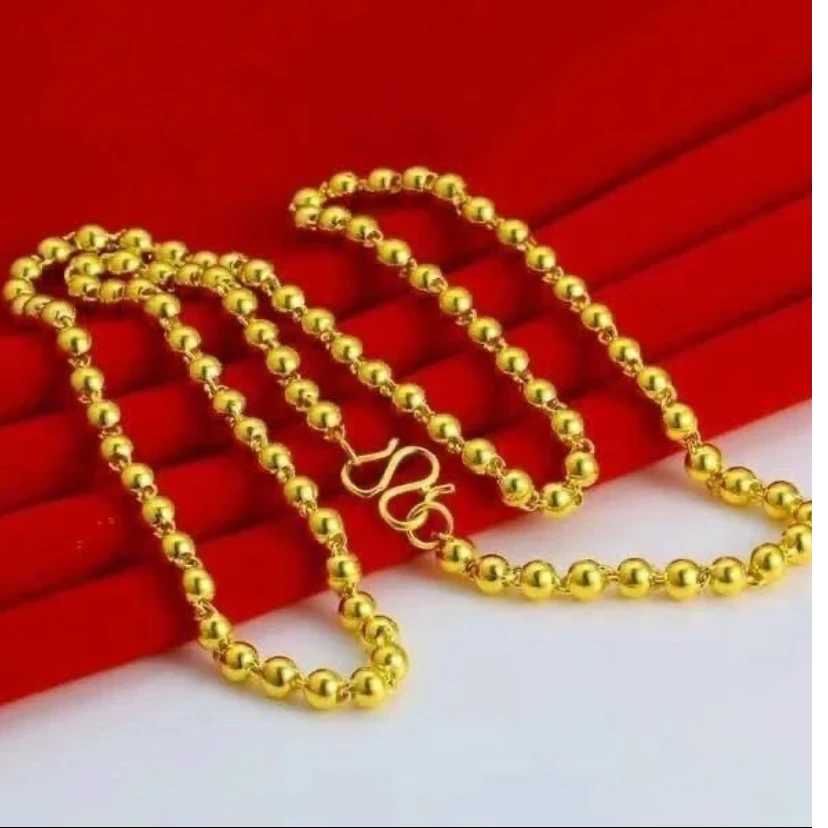 合金项链 【圆珠项链】亮面光珠光面素款时尚情侣霸气