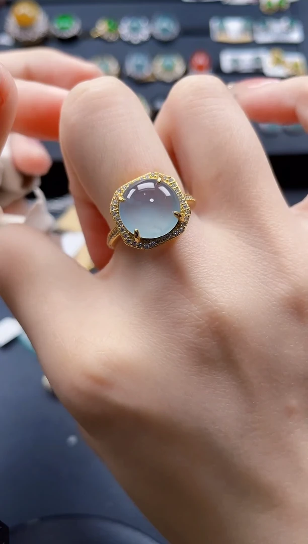 【闪购商品】翡翠戒指银S925镶嵌2354325