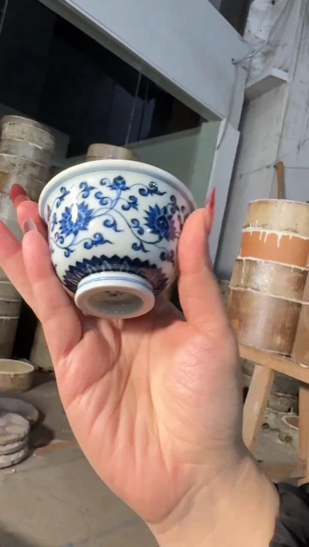 杯子陶瓷适逢其会金刚莲中号压手杯