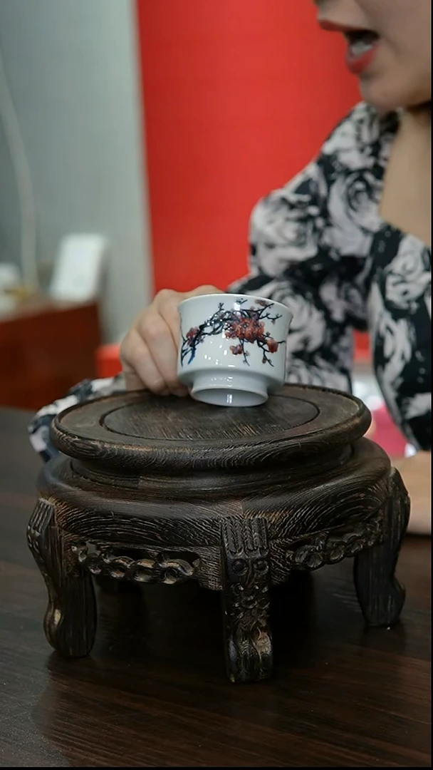 200函夏非遗青花釉里红主人杯