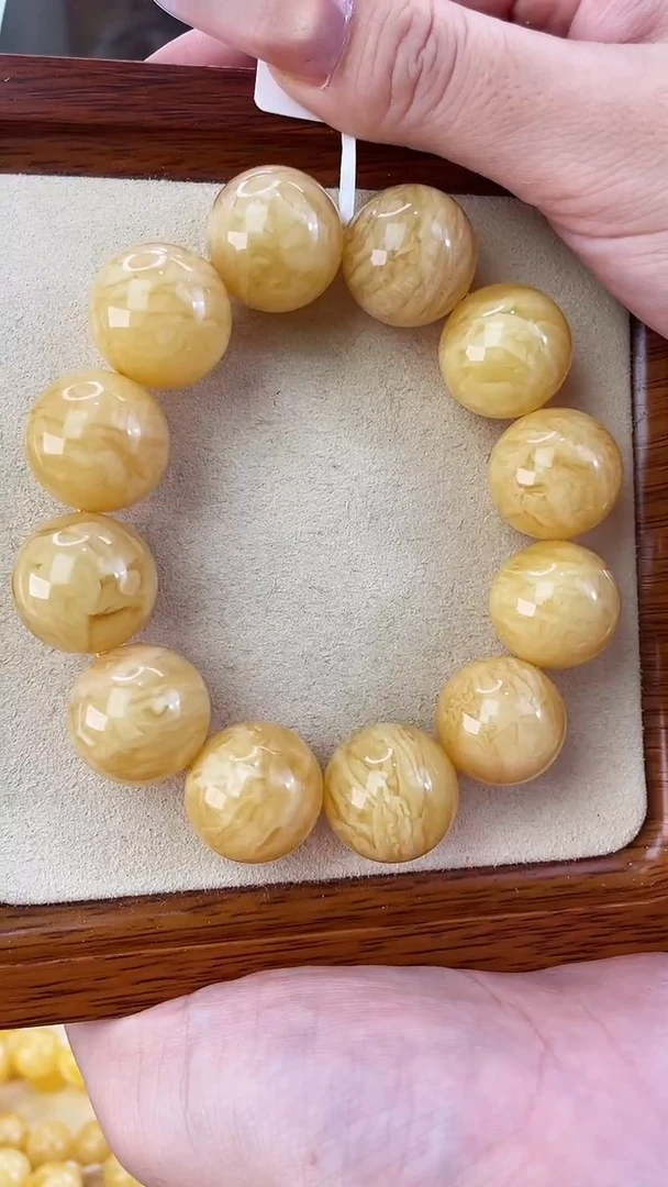 未镶嵌蜜蜡裸石手串