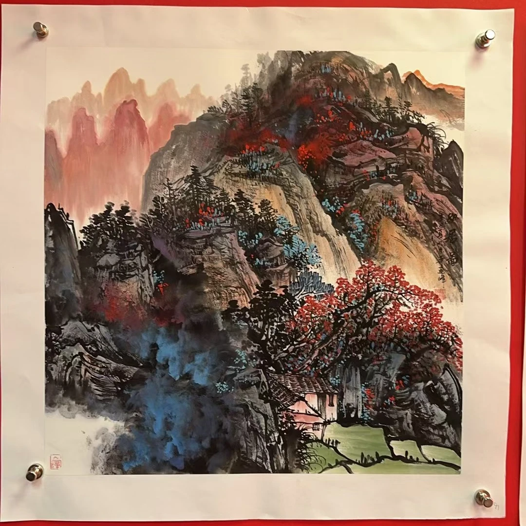 莫远峰 幽居图 四尺斗方 宣纸手绘91