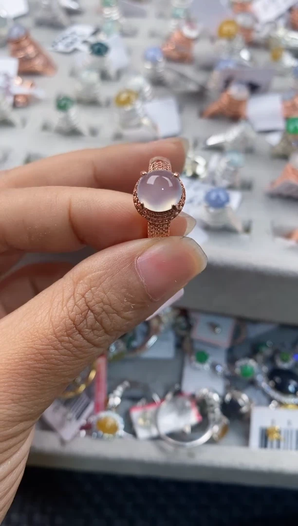 未镶嵌戒指翡翠444---7