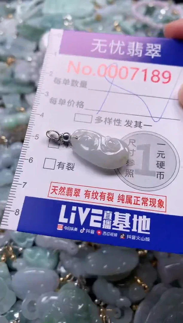 吊坠(不含链)未镶嵌翡翠7189