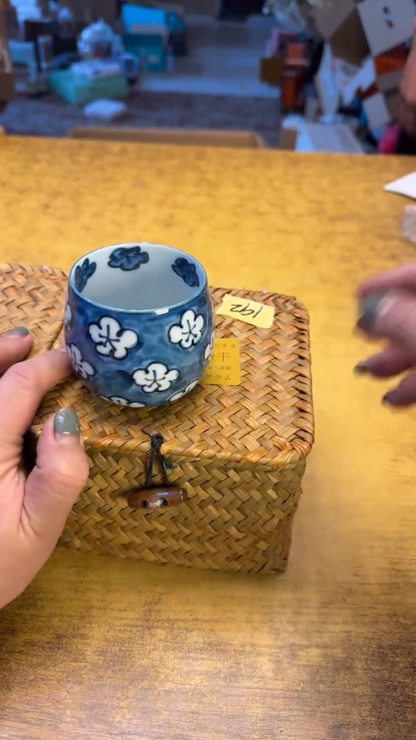 瓷器瓷器瑕疵瑕疵192竹筐饼干碗