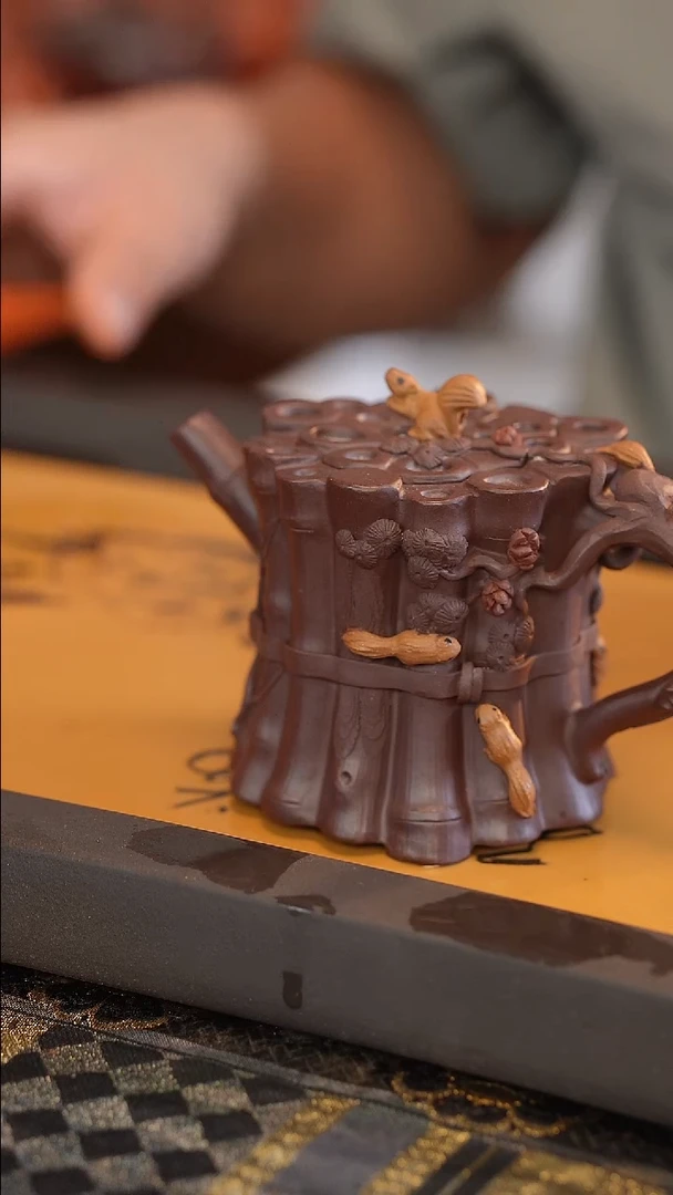 茶壶紫砂原矿手工制作