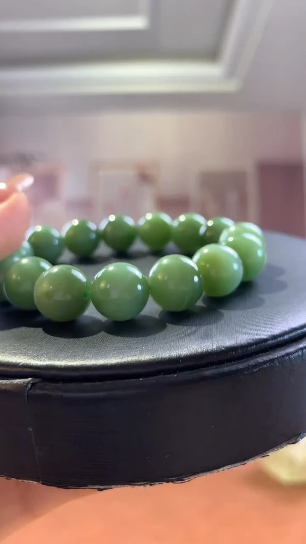 和田玉未镶嵌挂件碧玉粉青带猫单圈