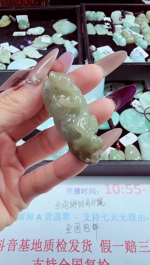翡翠未镶嵌吊坠(不含链)貔貅-56