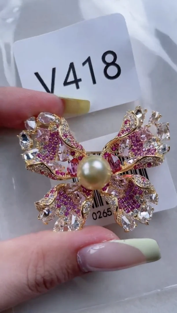 未镶嵌胸针海水珍珠V418