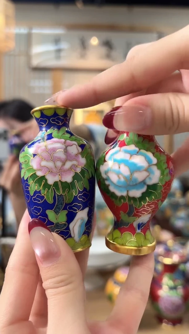 【闪购商品】景泰蓝3寸实地小瓶5只套SDP0002