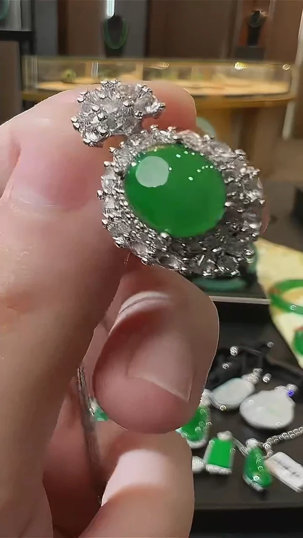 颈饰合金翡翠天然A货翡翠