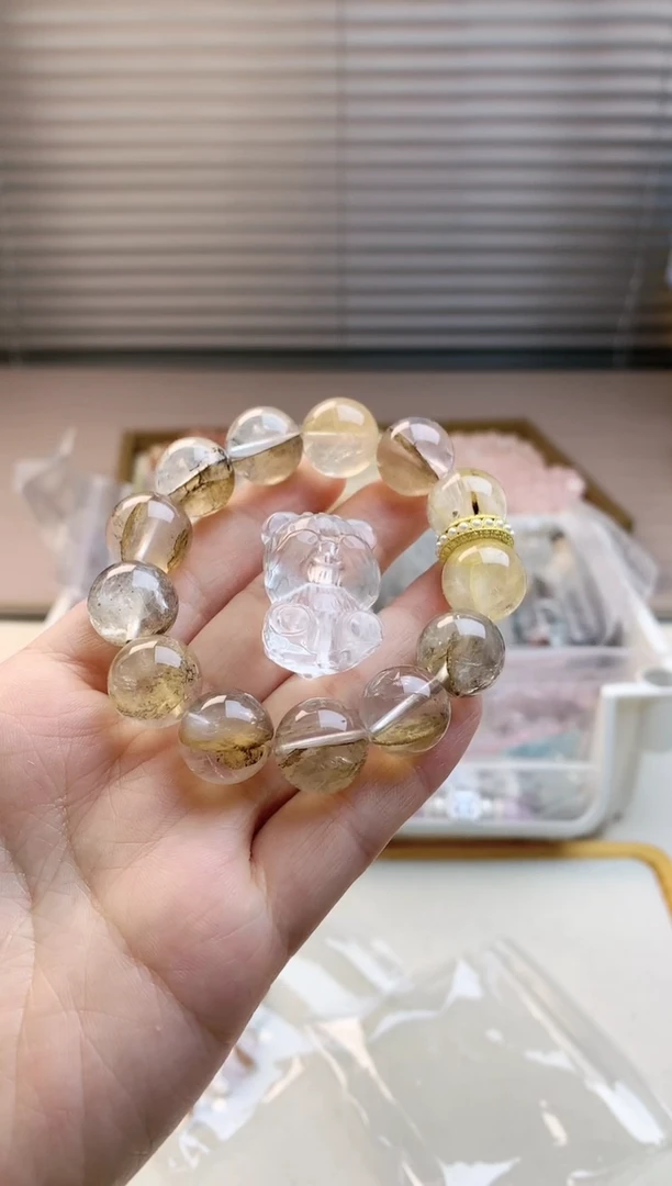 【闪购商品】水晶珠宝半成品未镶嵌黄小树胶花单圈