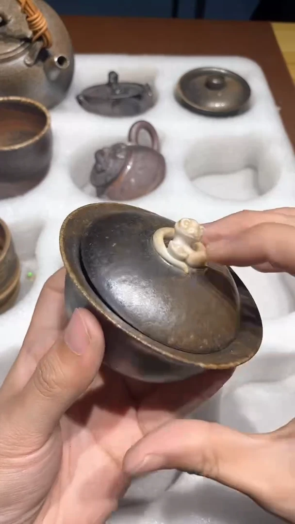 杯奢瓷/瑞寅柴烧茶器（盖碗）564